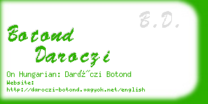 botond daroczi business card